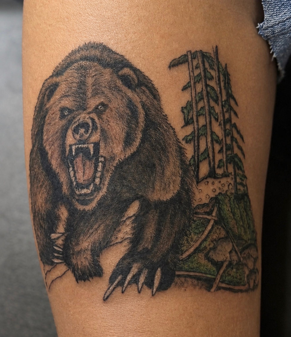bear tattoo ink bunker Alec DT