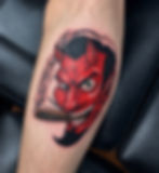 devil smoking cigar tattoo Ink Bunker Alec DT