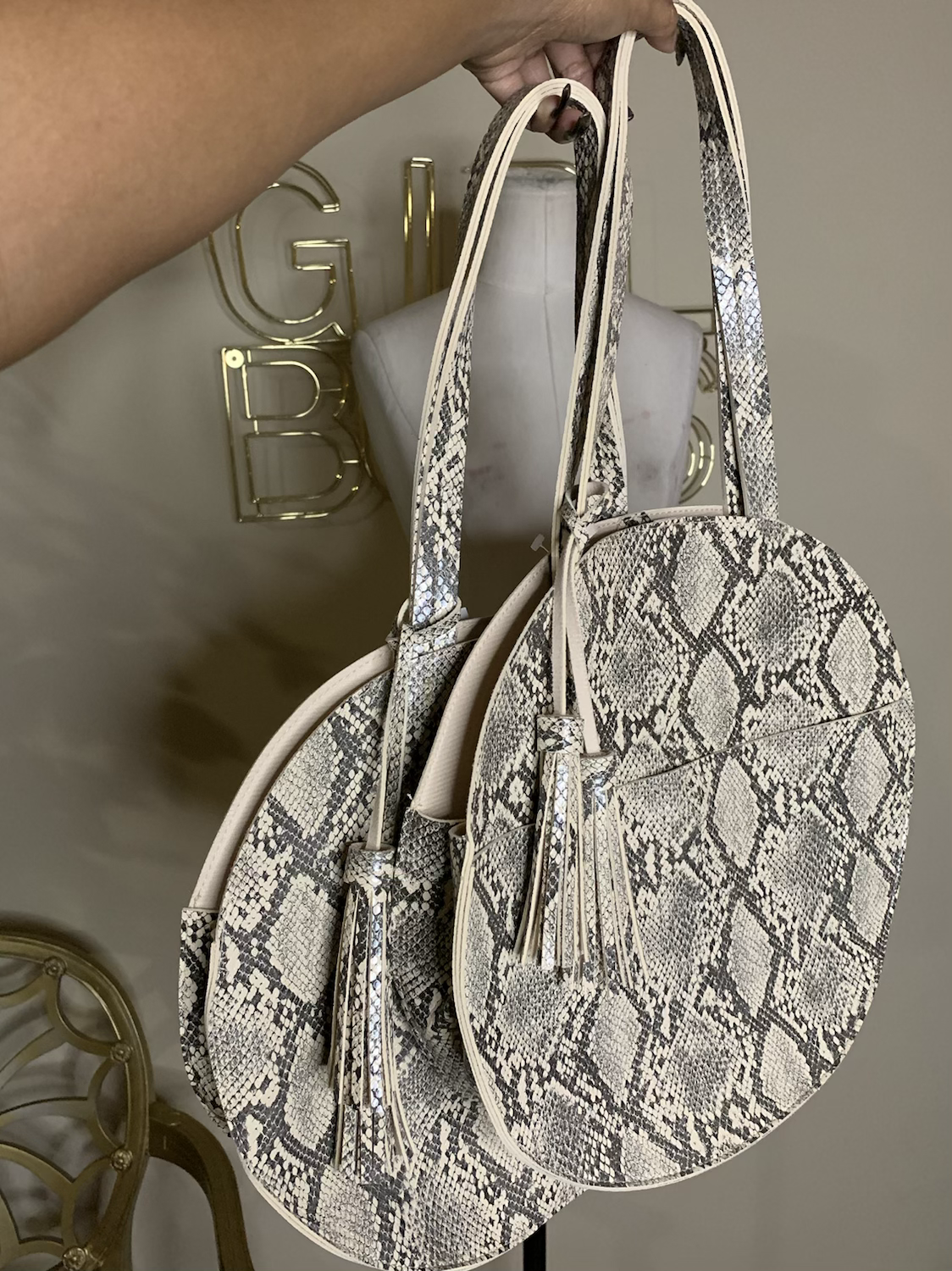 “Snakey” Circle Bag