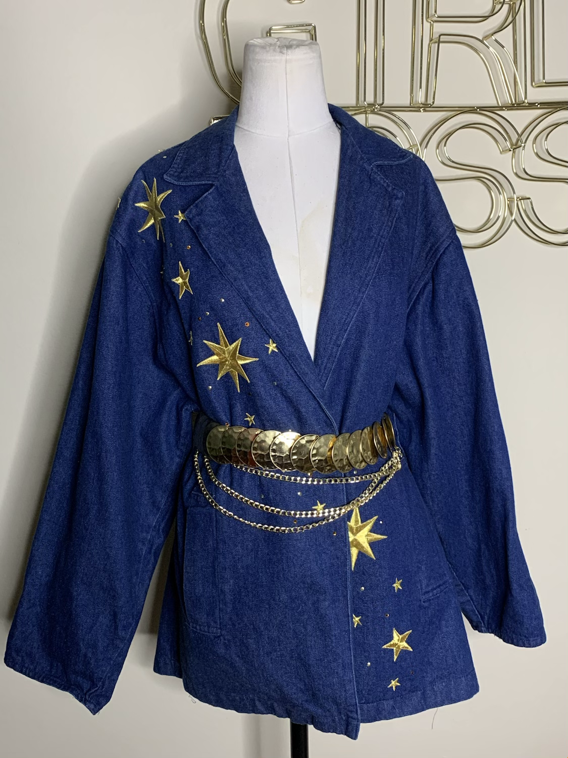“Star Girl” Denim Blazer