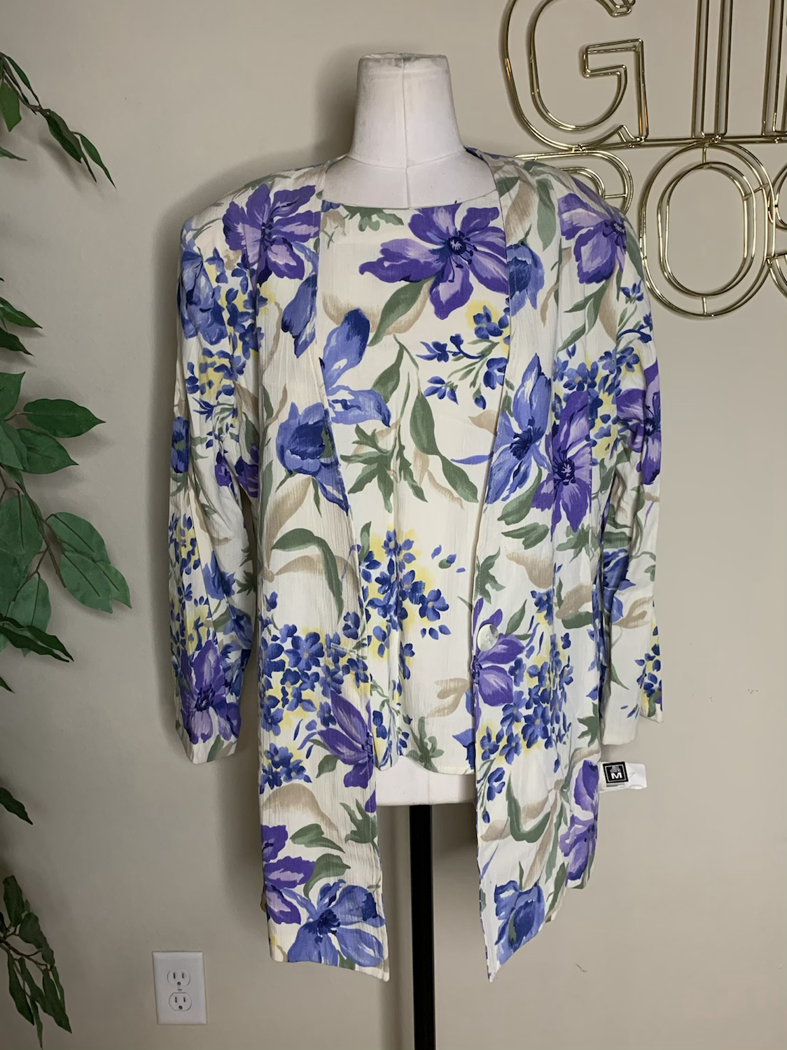 “Katie” 2pc Shirt/Blazer Set