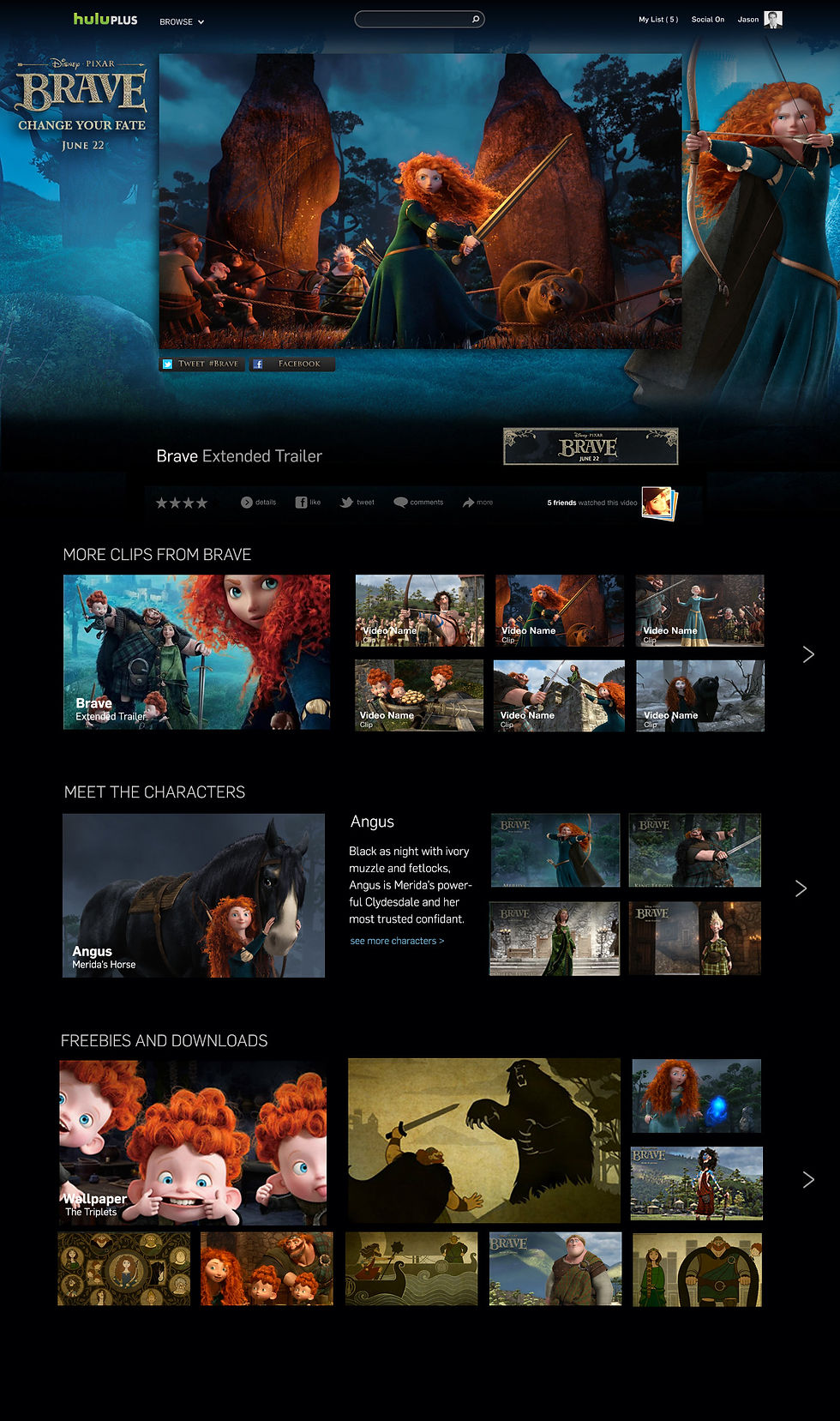 Hulu - Disney's Brave Branded Canvas