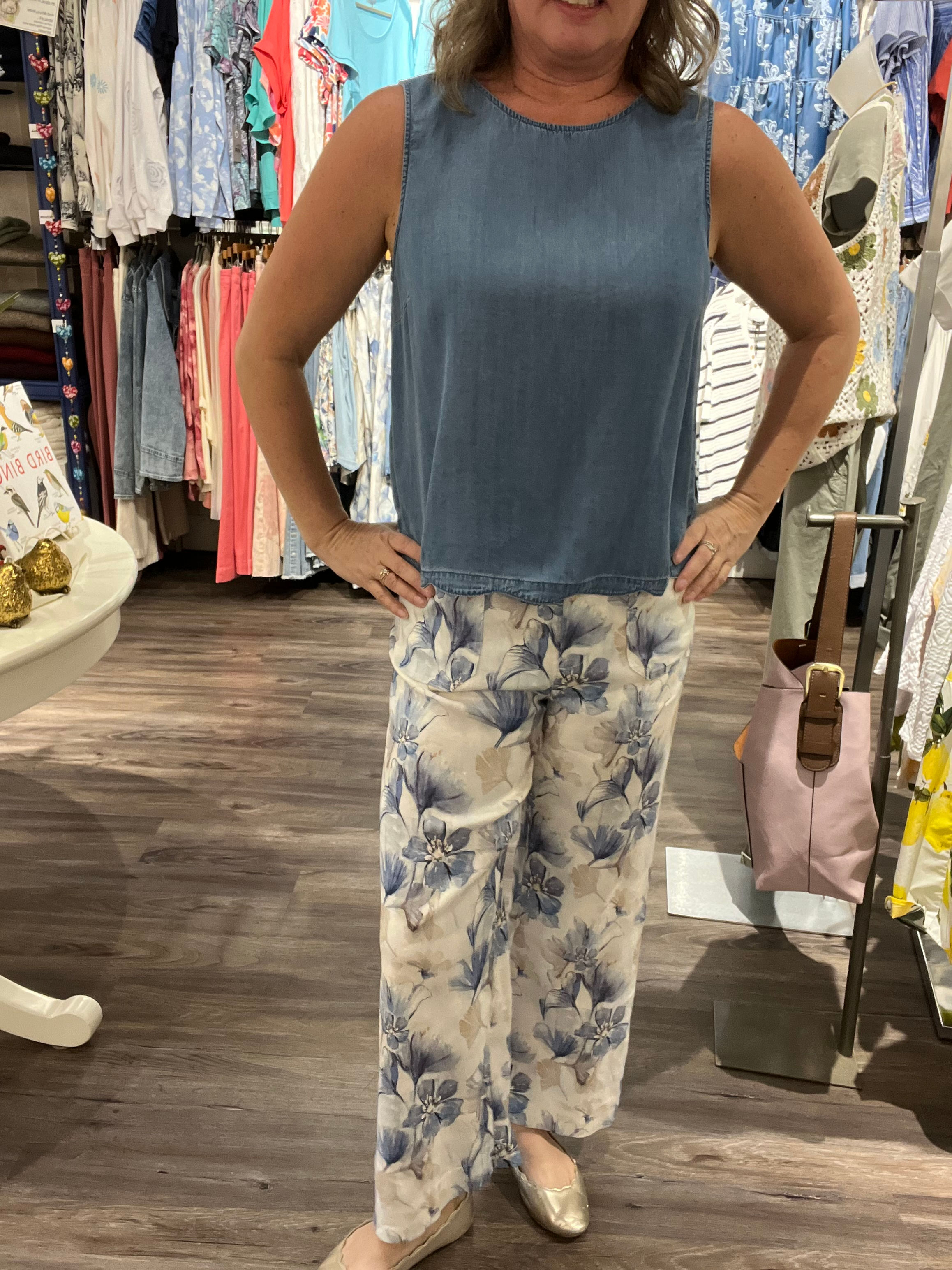 CB Printed Wide Leg Pant C5462PD