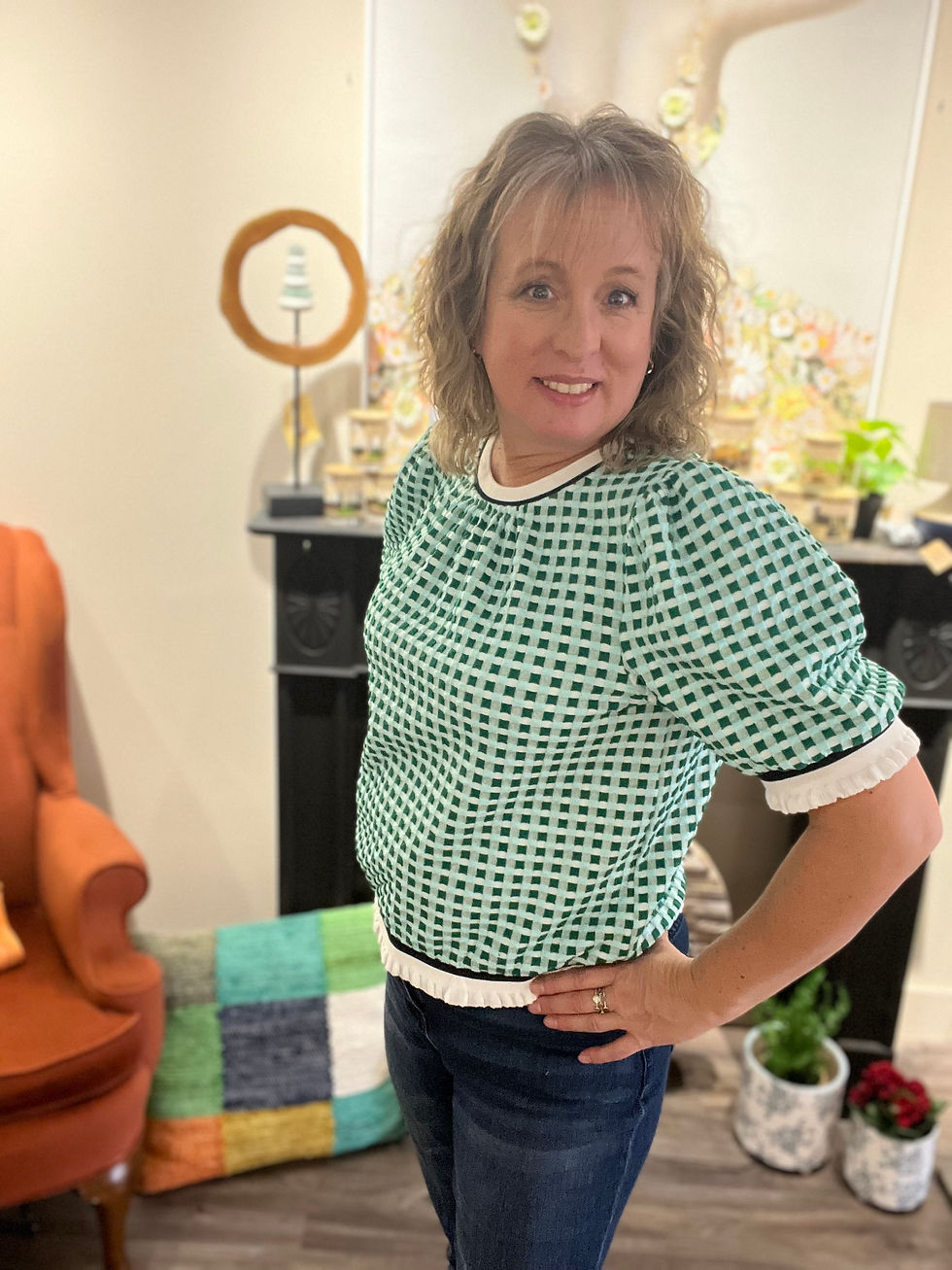 Thumbnail: Voy Minty Ruffles Top 4