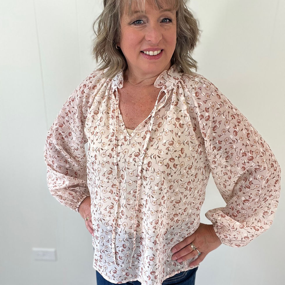 C&C Maggie Flowy Chiffon Top 2619069