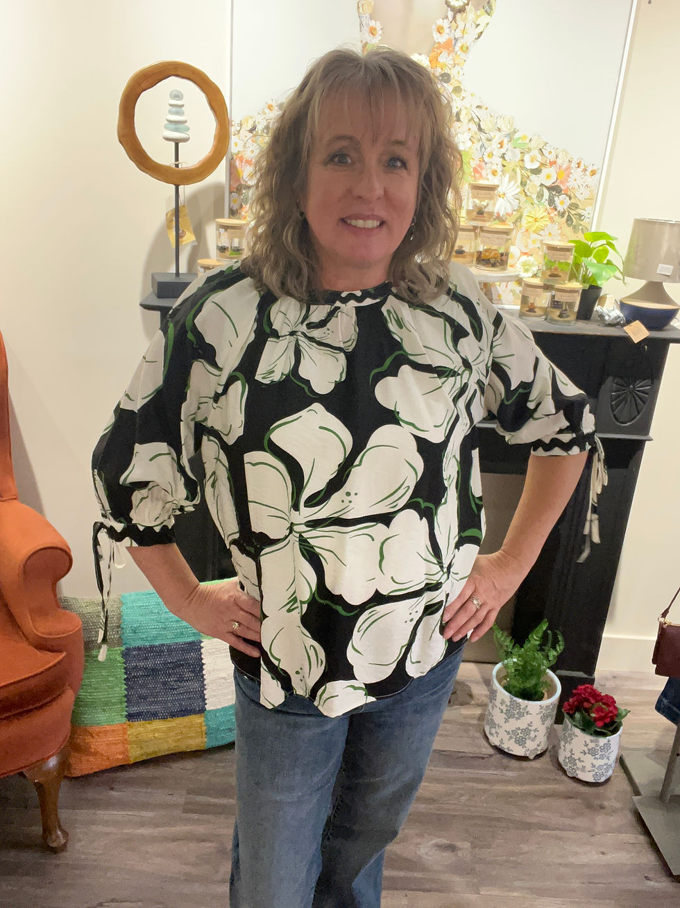 Gigio Florals at Night Blouse