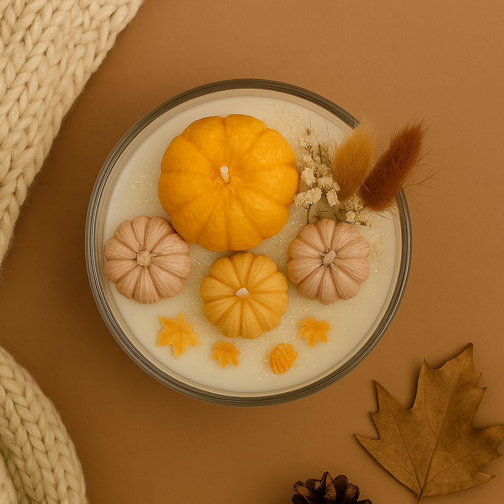 Thumbnail: handcrafted soy wax pumpkin candle gift 