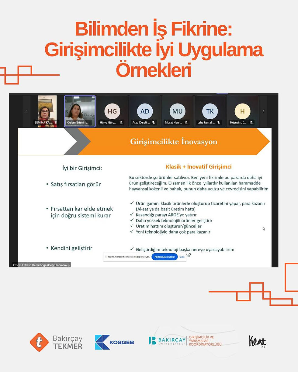 Bilimden İş Fikrine: Girişimcilikte İyi Uygulama Örnekleri Etkinliği Gerçekleştirildi!