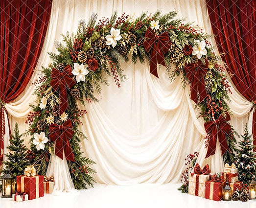 Poinsettia Christmas Garland Arch (1 of 1).jpg