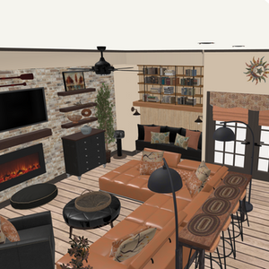 Caparelli's River Home Family Room (Interior Decorating Certification Capstone Project)