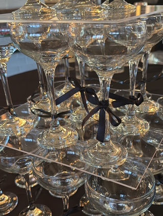 Champagne tower at an elegant Toronto corporate event