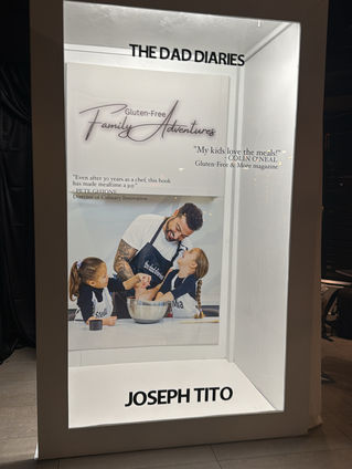 Custom menu and branded display at a Toronto corporate event