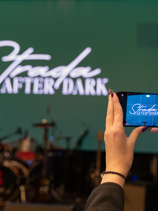 Branded Strada After Dark stage screen at a Toronto corporate event