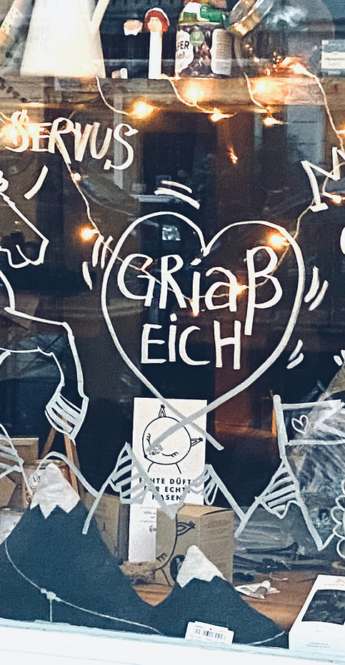 Schaufenster Herzgrün