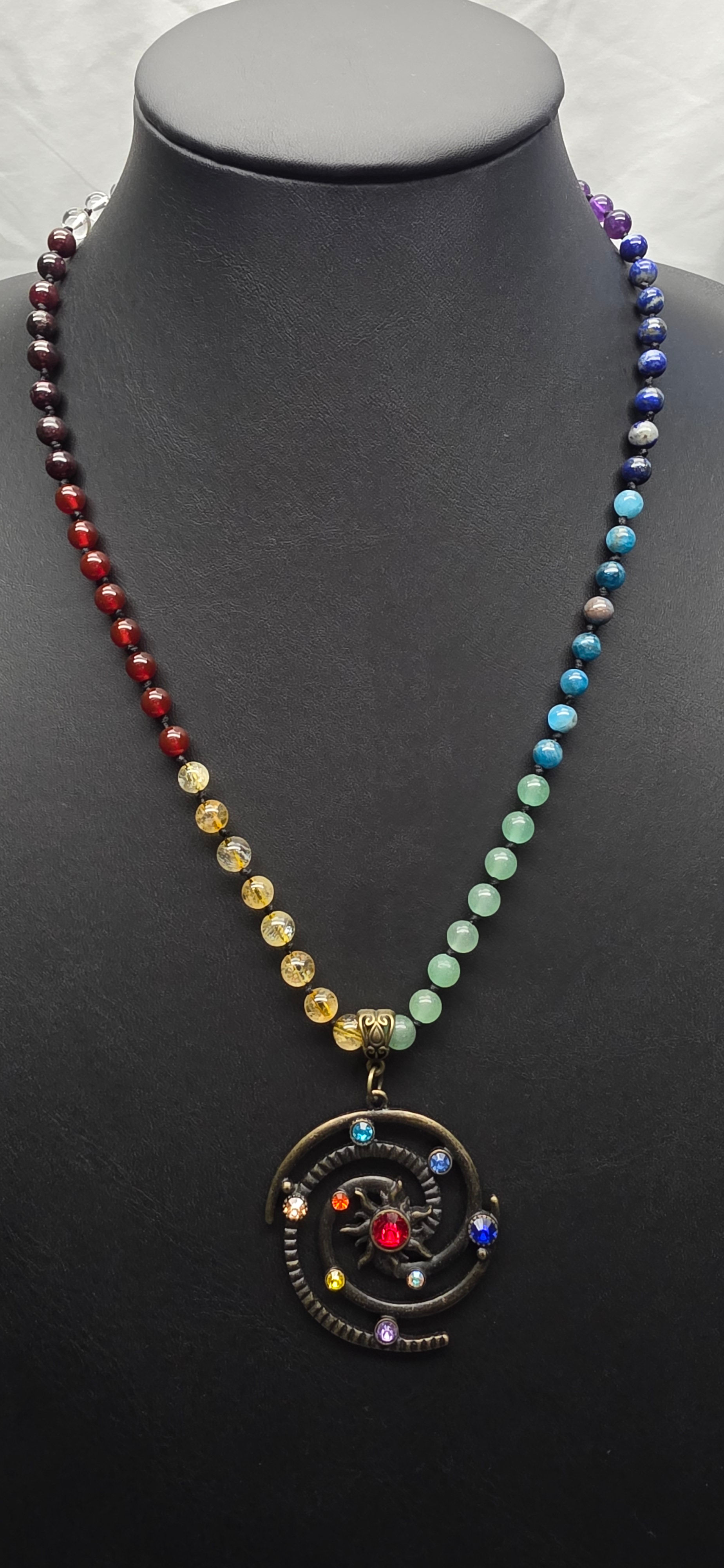 Chakra Solar System Gemstone Necklace