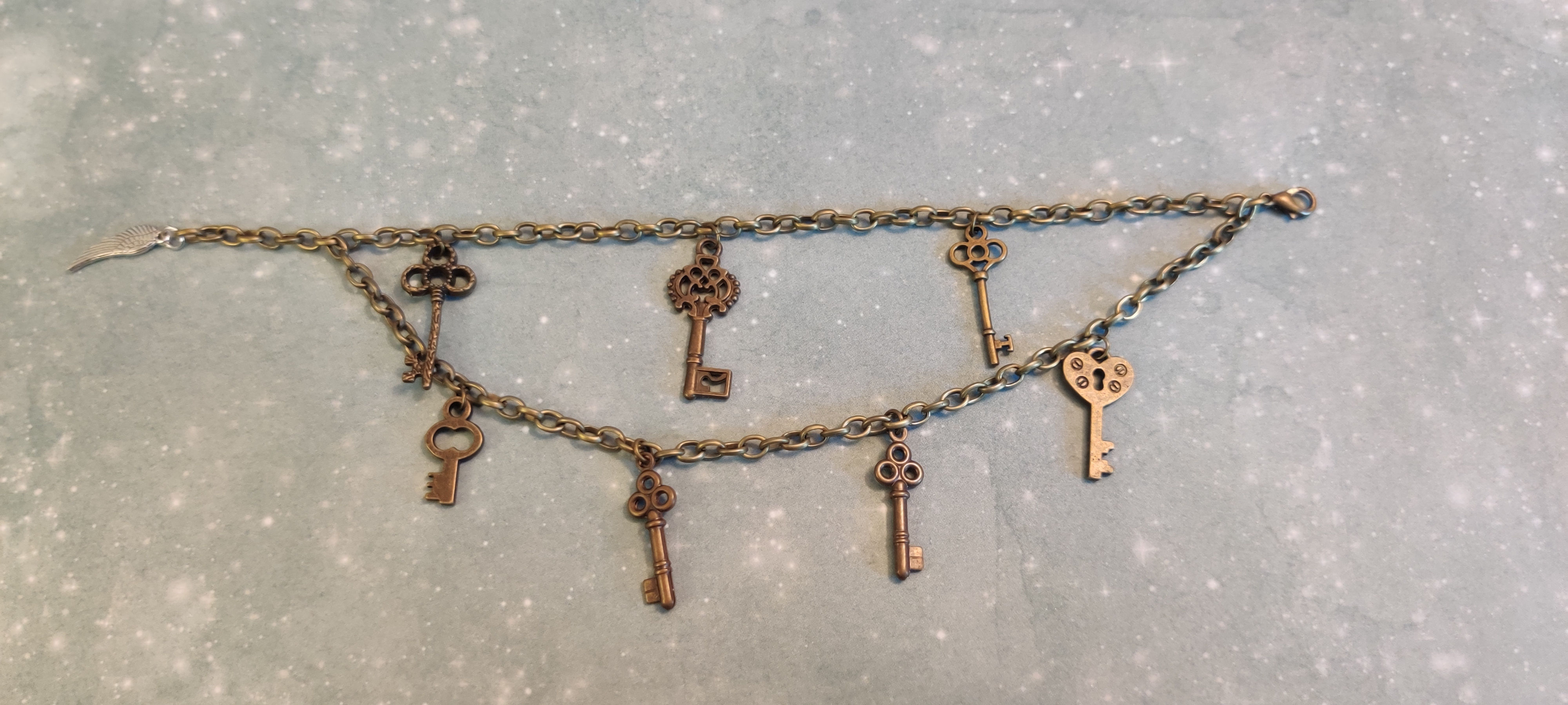 Find the Right Key Jangle Bronze Multi-strand Bracelet