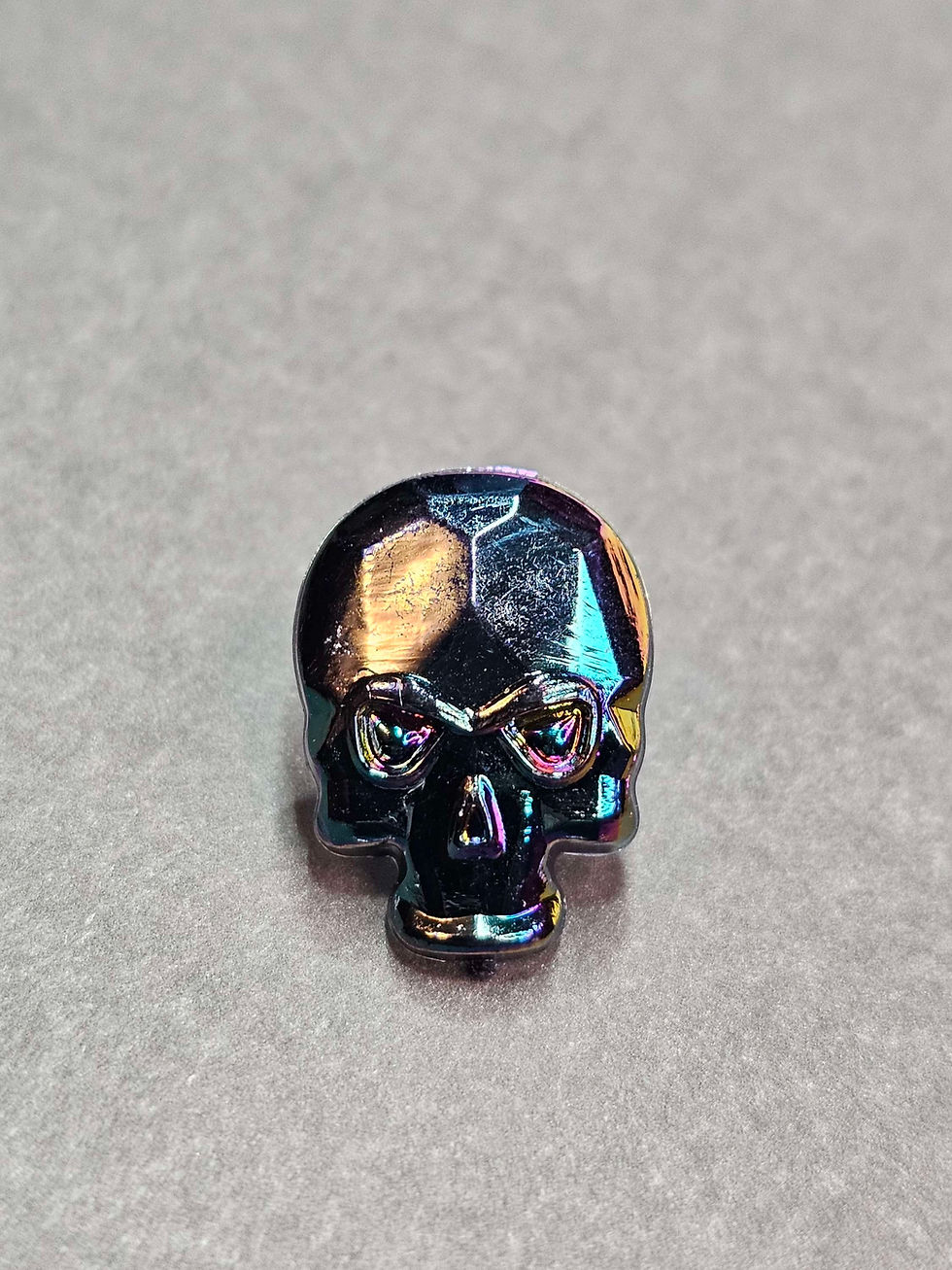 Miniature : Black Rainbow Skull Stud Earrings