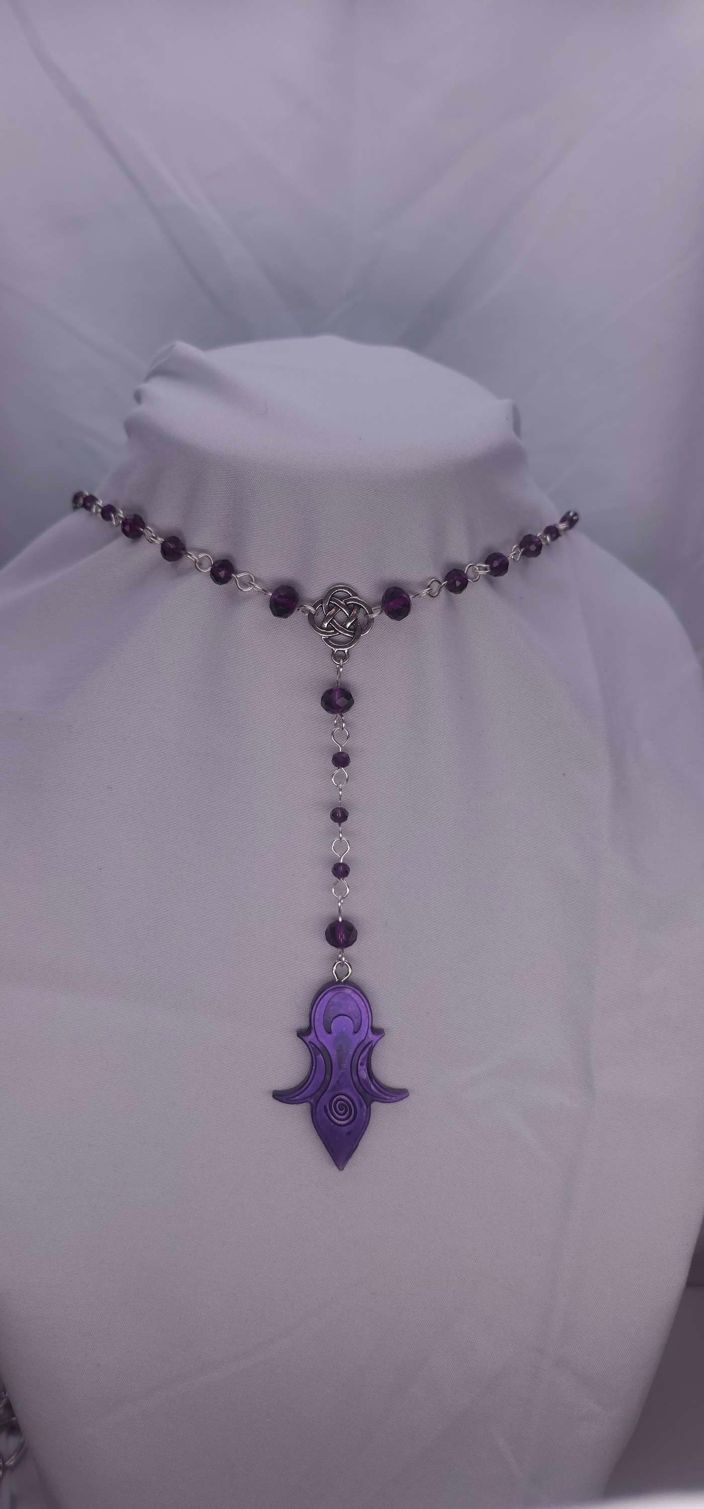 Shimmering Purple Fertility Goddess Occult Rosary