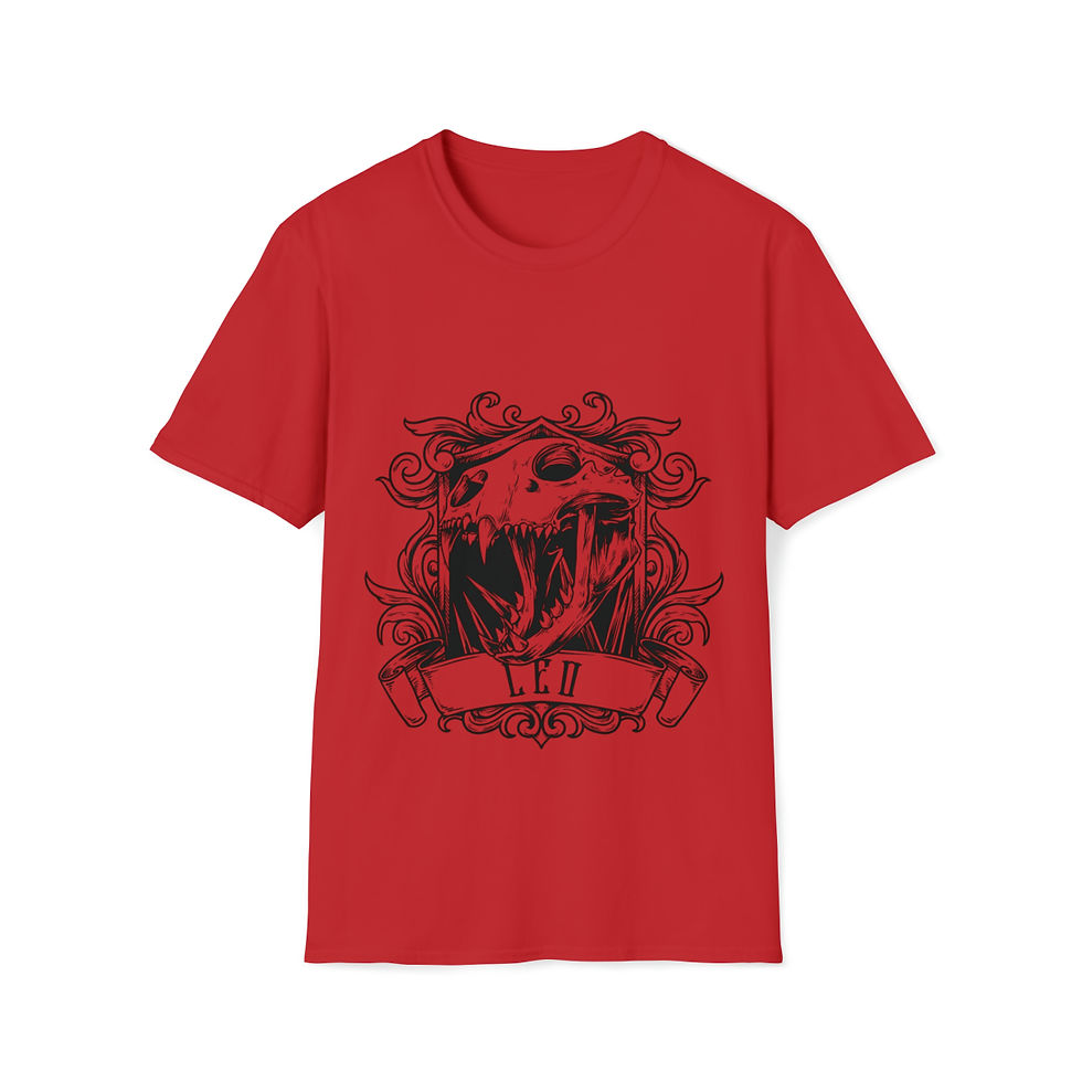 Миниатюра: Leo Skeletal Zodiac Unisex Tee