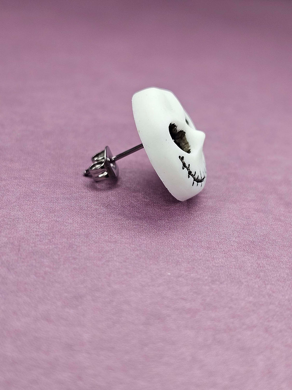 Thumbnail: NBC Jack Skull Face Stud Earrings