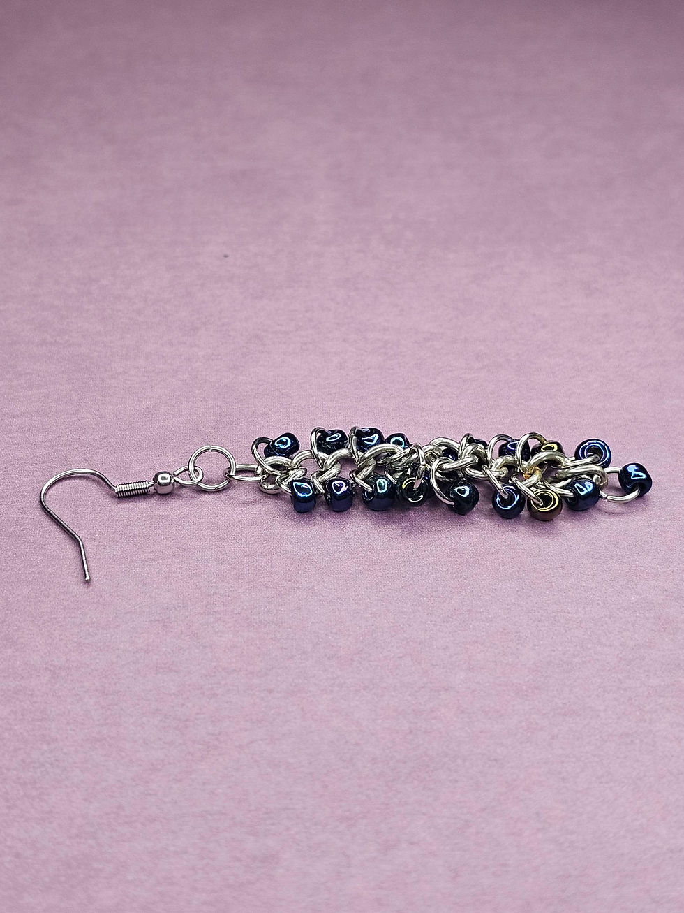 Miniatura: Spiral Beaded Dangle Earrings