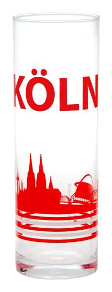Kölschglas "Köln rut wiess"