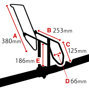 Thumbnail: Single Wheel Cradle for DS-4200 Space Saving Bike Storage Stand