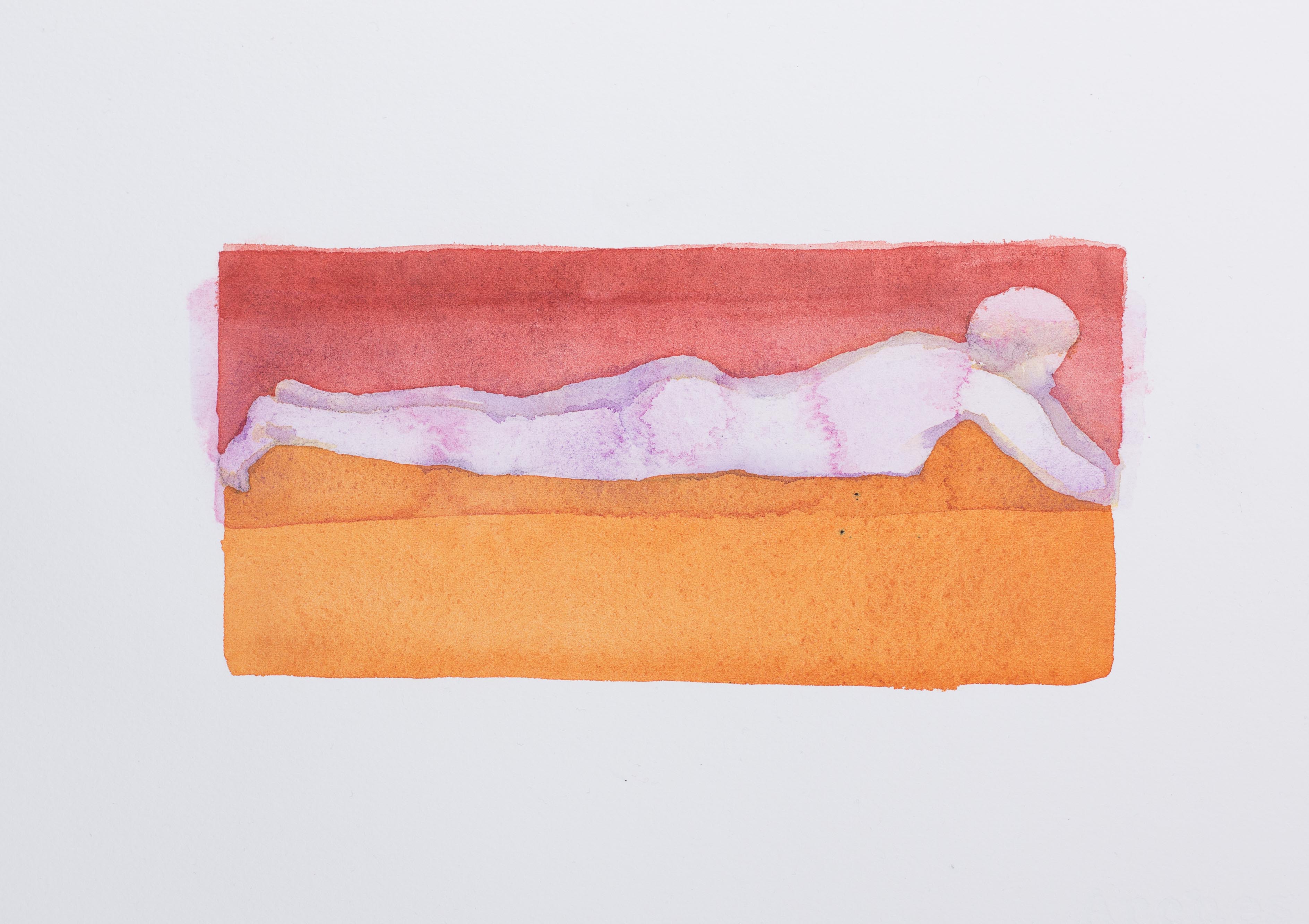 Composition with Ochre and Red