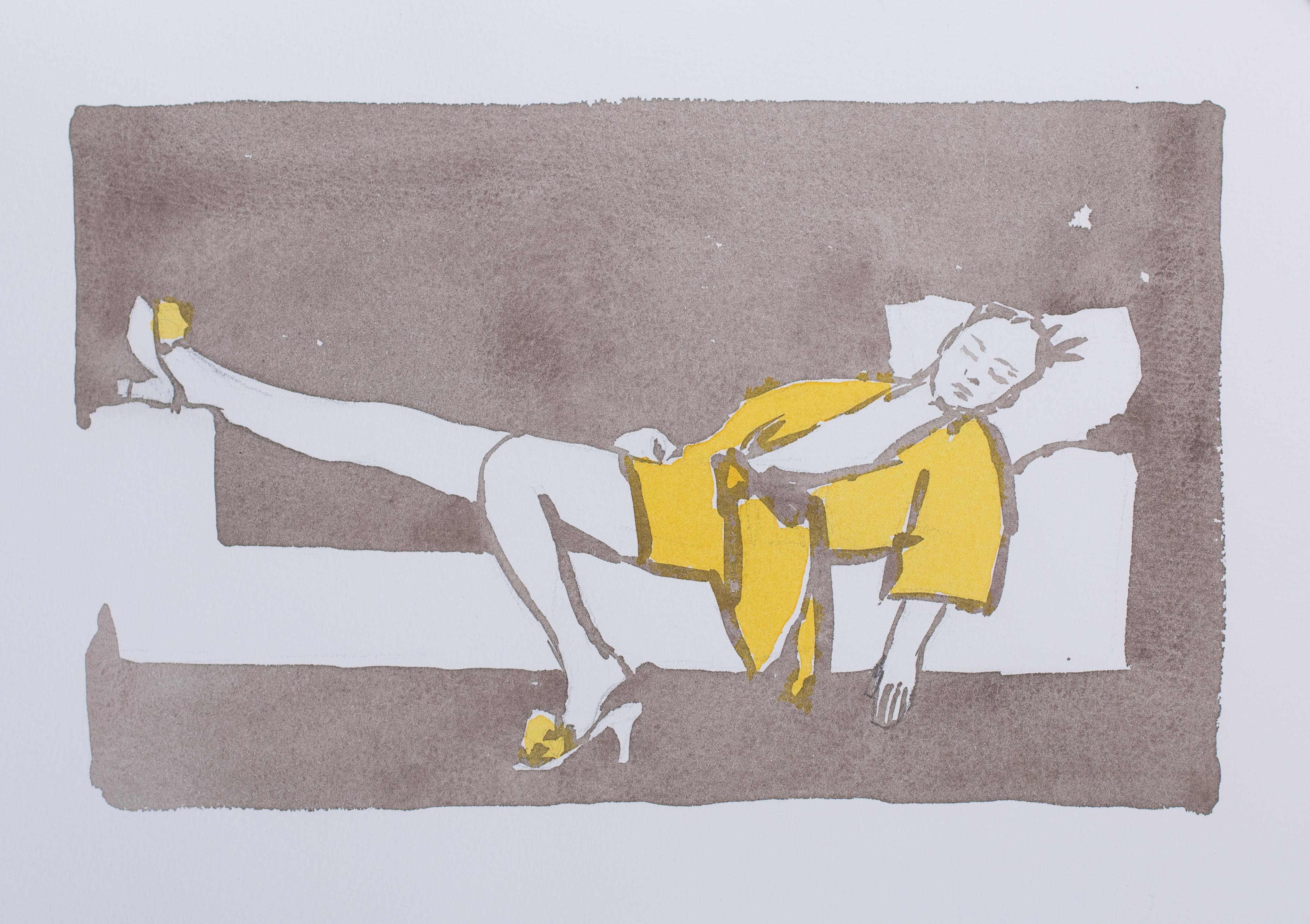 Resting in Grey and Yellow