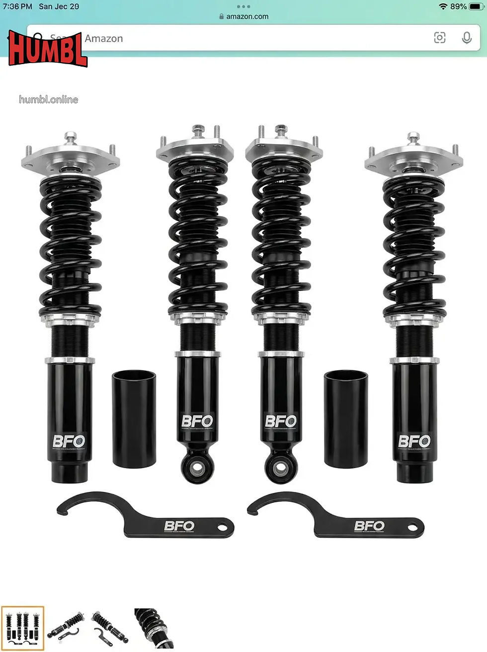 Adjustable Coilover Kit — BMW E39 5-Series Sedan RWD