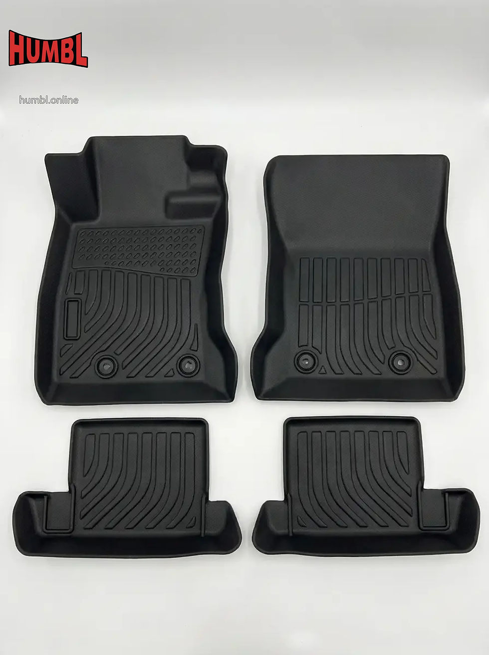 (A) 3D TPE Floor Mats Liners, Front & 2nd Row, 2022-2025 Toyota GR86 / Subaru