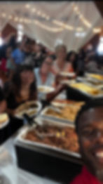 San Diego business holiday lunch with festive buffet, catering staff, and service available in Phoen