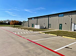 completed parking lot striping project in sherman, Texas