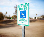ADA compliant handicap sign installed by big tex striping