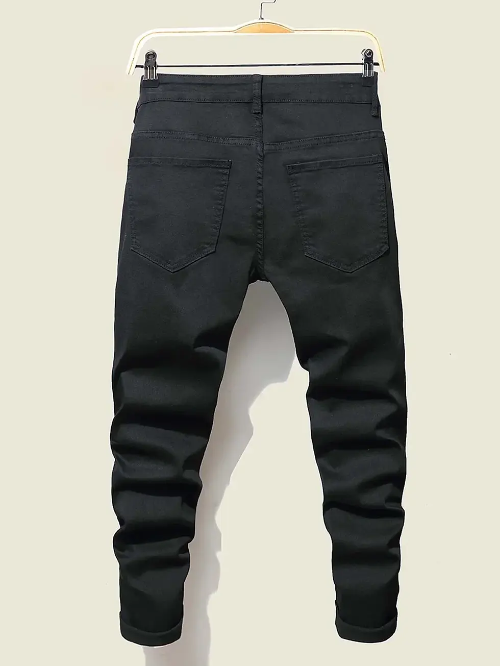 Thumbnail: Men's Jeans Cool Ripped Skinny Trousers Stretch Slim Denim Pants Patchwork Hip