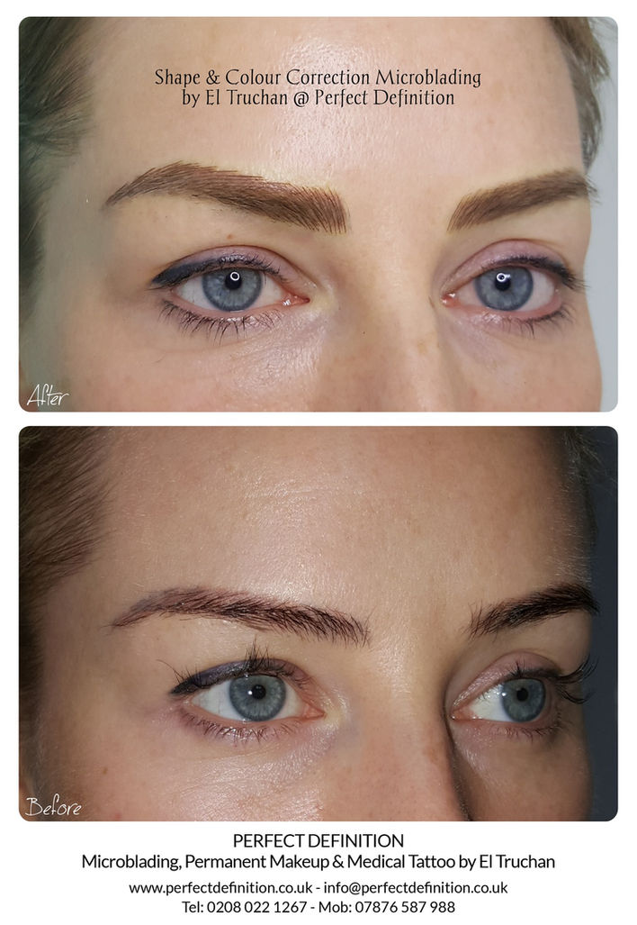 Shape & Colour Correction Microblading by El Truchan @ Perfect Definition
