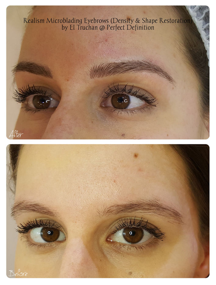 Realism Microblading Eyebrows (Density & Shape Restoration) by El Truchan @ Perfect Definition