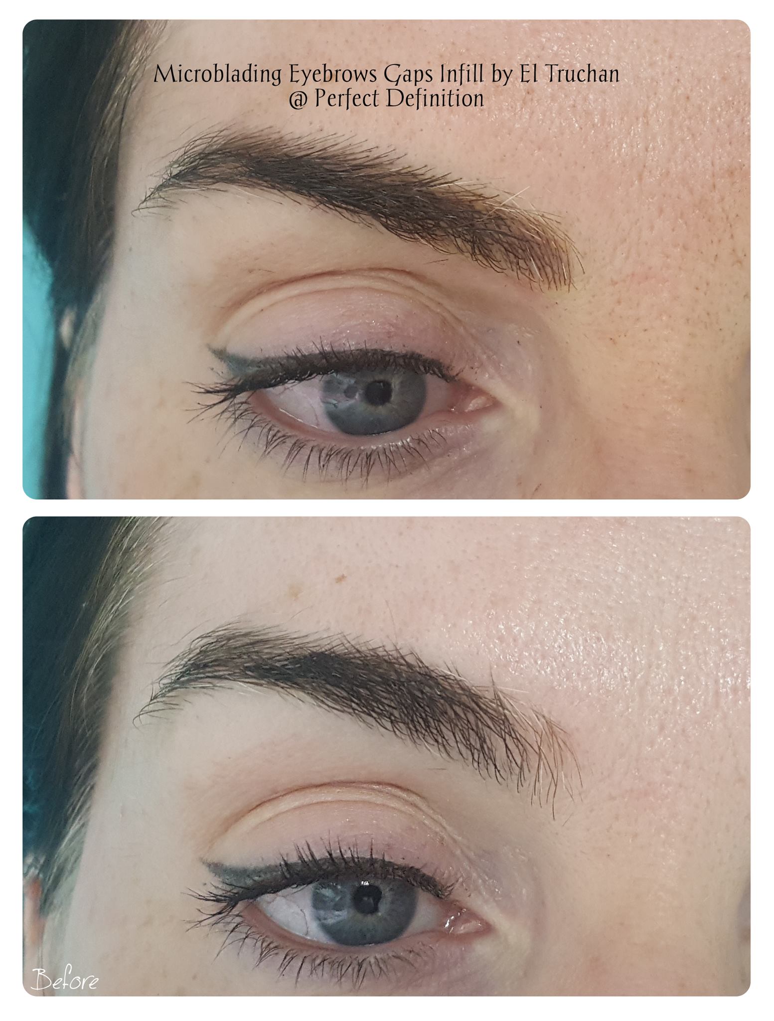 Gaps Infill Microblading Eyebrows by El Truchan Perfect Definition