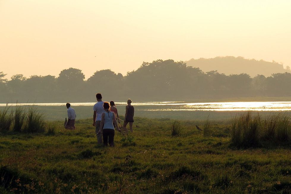 Trekking to Horiwila Tank (Lake).
