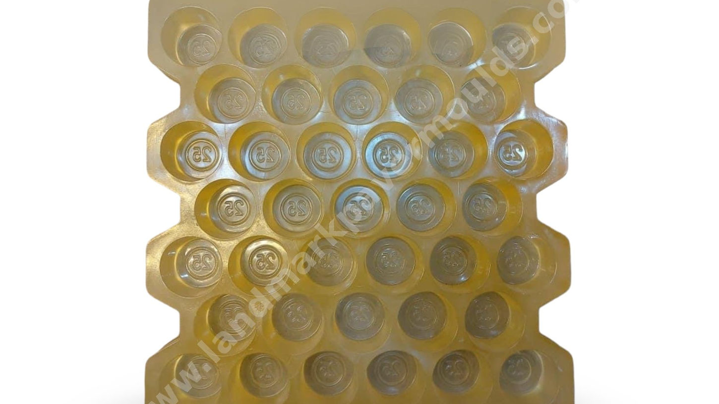 20mm round plastic tray mould for concrete RCC cover blocks – 39 cavities