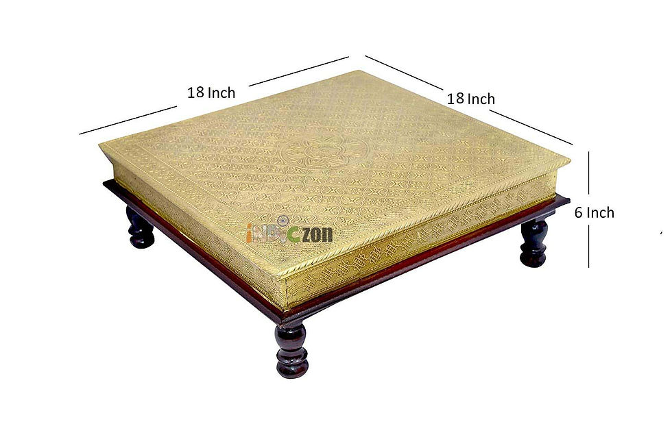 Thumbnail: Beautifully Handcrafted and Handpainted Wooden Stool Cum Side Table ||