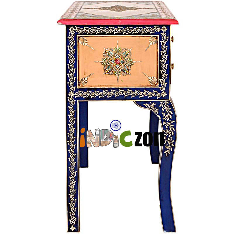 Thumbnail: Dazzling Wooden Handmade Console Table With Drawer and Brass