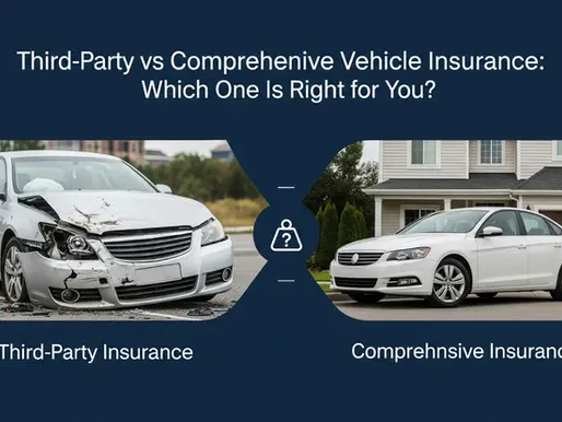 Comparison between Third-Party and Comprehensive Vehicle Insurance showing pros, cons, and which option is b