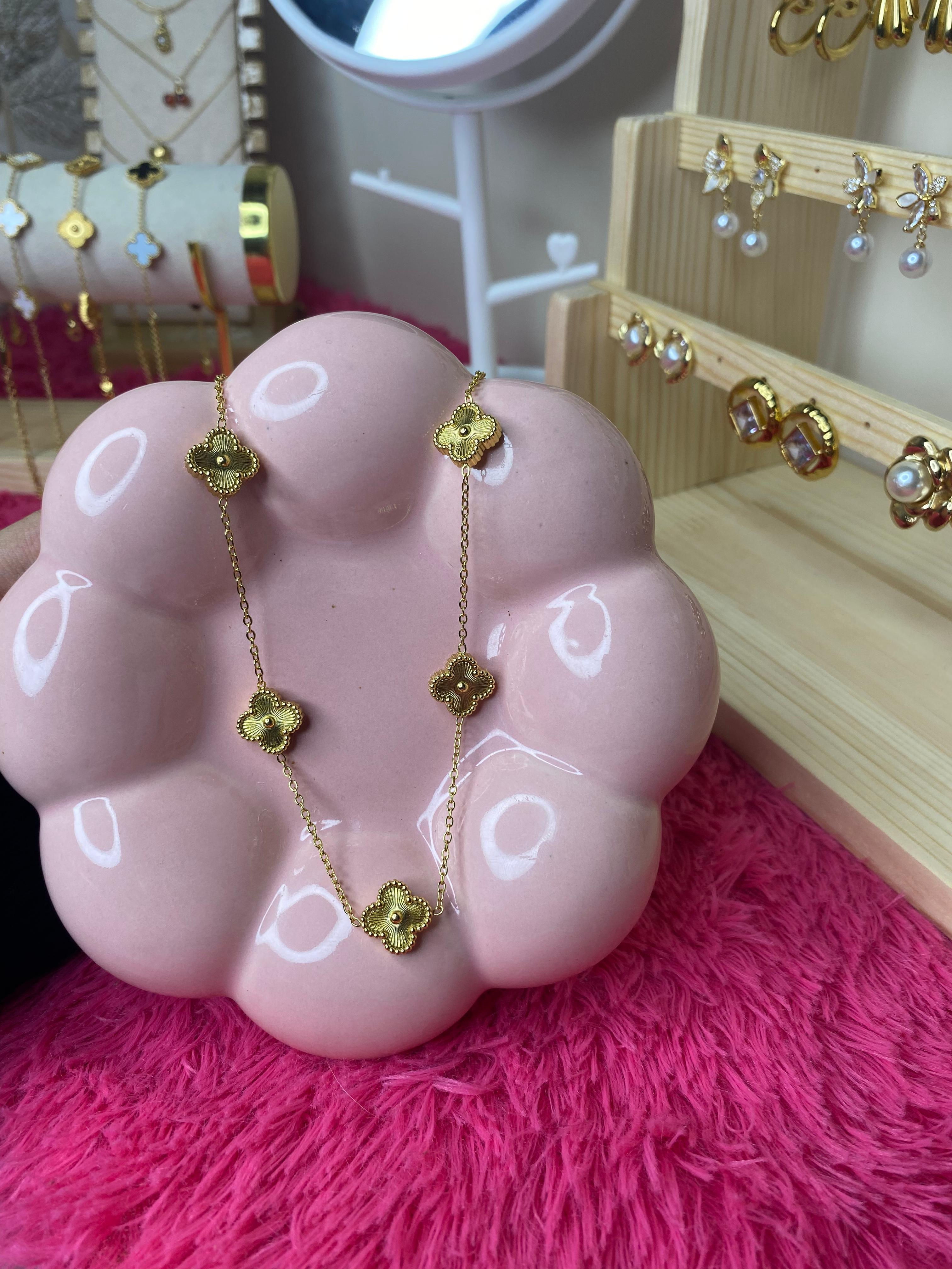 Golden Clover Necklace