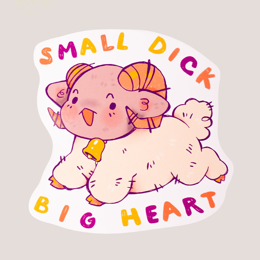 Small Dick Big Heart Sticker