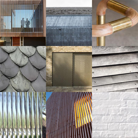 Material palette for architecture in Cornwall