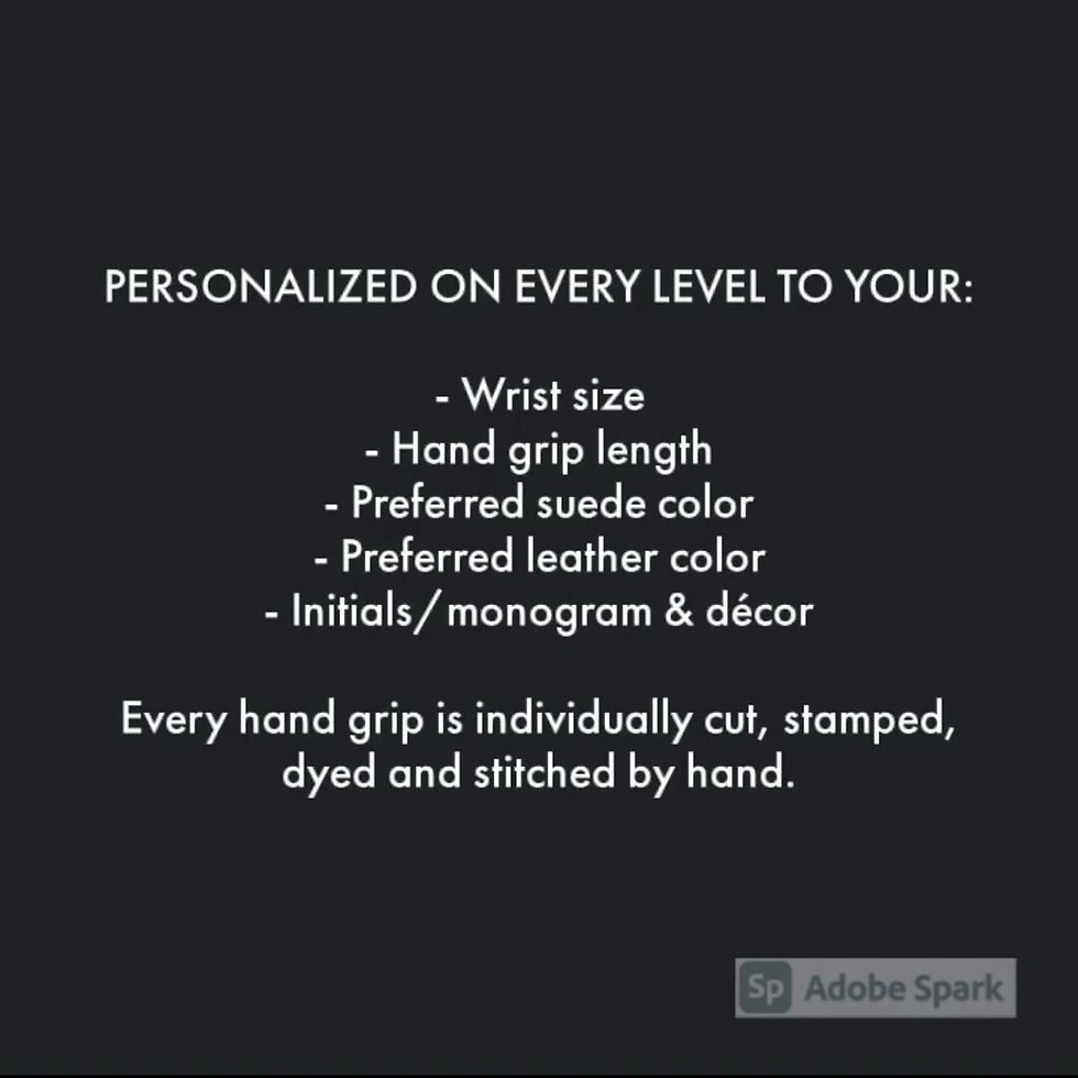 Thumbnail: Personalized Suede & Leather Hand Grips