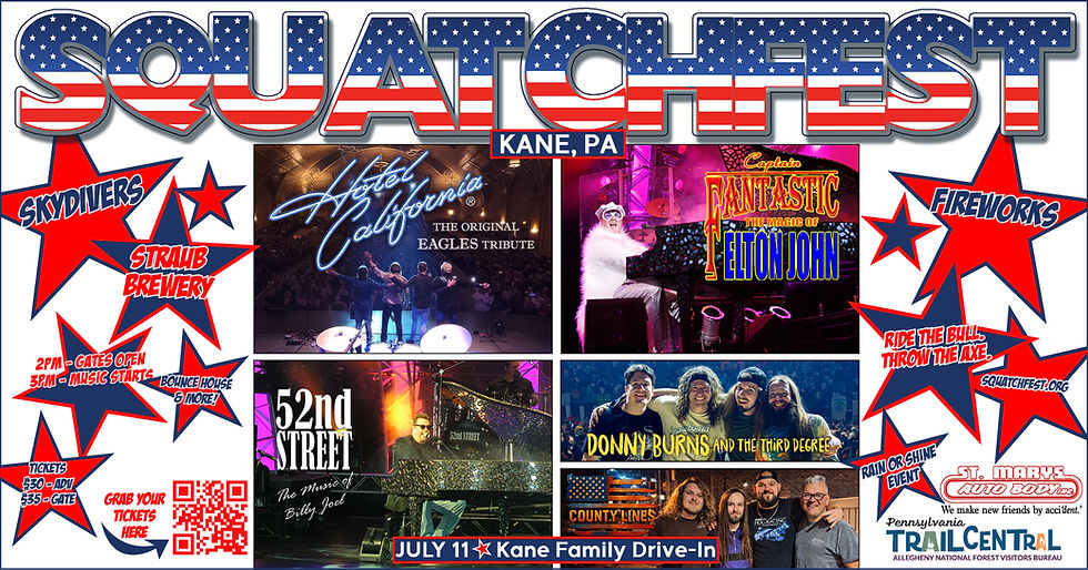 Squatchfest Music Festival Storms the Kane Family Drive-In This July 11.