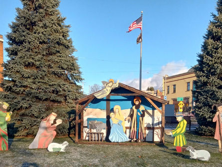 Local K Of C Sponsors Nativity Scene On The Diamond