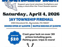 First Annual Sportsmen's Bash April 4th At Jay Township Fire Hall